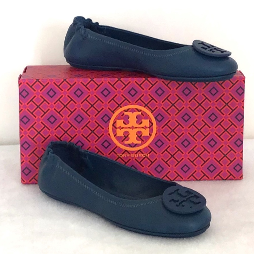 Tory Burch Minnie Travel Ballet with logo